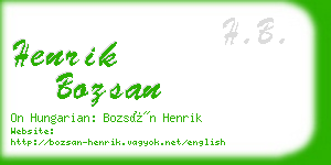 henrik bozsan business card